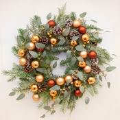 Copper Bauble Wreath 55cm 23106 image