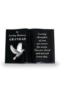 Grave Ornament Black Dove Book GRANDAD