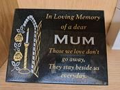 Grave Ornament Granite Plaque Small 9103