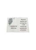 Grave Ornament SOMEONE SPECIAL 3D Silver Rose Book