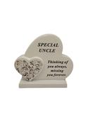 Grave Ornament UNCLE Heart Floral Memorial image