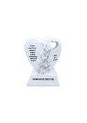 Grave Ornament SOMEONE SPECIAL Double Heart on Plinth