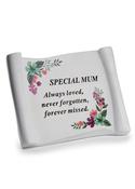 Grave Ornament Speckle Floral Scroll MUM
