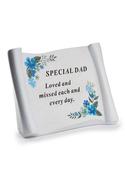Grave Ornament Speckle Floral Scroll DAD