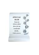 Grave Ornament Forget Me Not Flower Scroll MAM