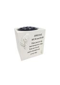 Grave Ornament Rose Bowl with Praying Hands MUM &amp;amp; DAD