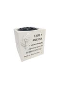 Grave Ornament Rose Bowl with Praying Hands Sadly Missed