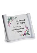 Grave Ornament Speckle Floral Scroll SOMEONE SPECIAL