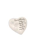 Grave Ornament BROTHER Sunflower Diamante Heart