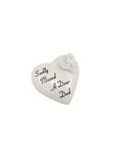 Grave Ornament DAD Diamante Butterfly Heart
