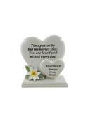 Grave Ornament BROTHER Lily Double Heart