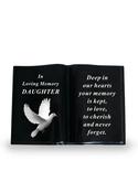 Grave Ornament DAUGHTER Black Dove Book