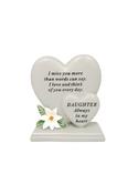 Grave Ornament DAUGHTER Lily Double Heart