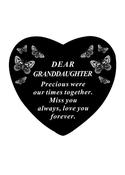 Grave Ornament SON Butterfly Heart Black