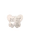 Grave Ornament GRANDMA Diamante Butterfly Book