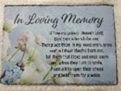 Grave Ornament In Loving Memory Flower Slate Plaque 6226