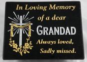 Grave Ornament Large Horizontal Plaque 9101
