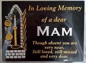 Grave Ornament Medium Horizontal Granite Plaque 9102