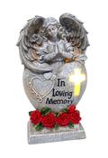 Grave Ornament Praying Angel Heart Solar 6171