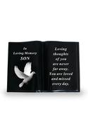 Grave Ornament SON Black Dove Book