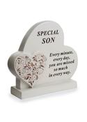 Grave Ornament SON Heart Memorial