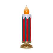 LED Candle Red and Green Stripe 44722