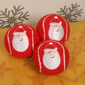 6.5cm SantaPooch Tennis Balls, 3pk 8081131