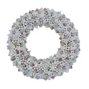 White Frosted Berry Candlering Large 164057