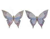 Glitter Butterfly w Spangle on Clip 531802