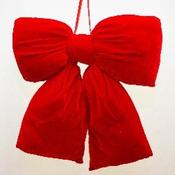RED VELVET LARGE BOW HANGER 24316