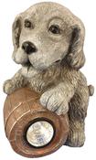 Dog W Solar Barrel Light G0236