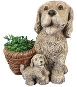 Two Dogs W Planter G0237