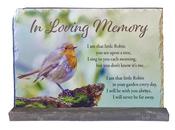 In Loving Memory Robin Slate Plaque