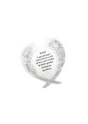 Nan White And Silver Angel Wings Plaque