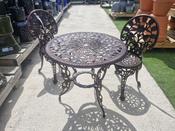 Bronze Bistro Set - Table + 2 Chairs image