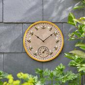 12in Beez Wall Clock and Thermometer image