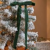 18cm LongTail Velvet Bow 8pk - Emerald