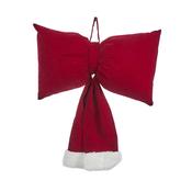 34cm Santa Padded Bow - Burgundy