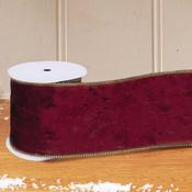 89mm Deluxe Velvet Ribbon, 3m - Burgundy