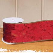 89mm Deluxe Velvet Ribbon, 3m - Red