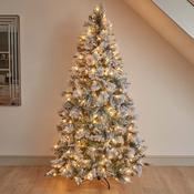 7ft InLit Snowy Cone Conifer Artificial Tree