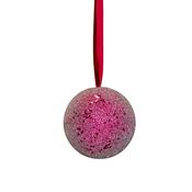 Plum Glitter Bauble 10H cm 45810 image