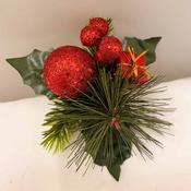 FESTIVE RED BAUBLE PICK 12.5CM 24669 image