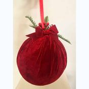 VELVET DRESSED BAUBLE HANGER 30CM 24825 image