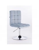 Hroove Salon Chair - Light Grey Velour BFHR7009N