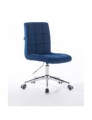 Hroove Chair On Wheels - Blue Velour BFHR7009K