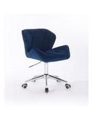 Hroove Chair On Wheels - Blue Velour BFHR111K