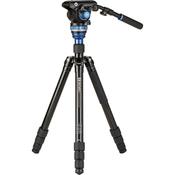 Benro A3883 Reverse-Folding Aluminum Travel Tripod with S6Pro Fluid Video Head image