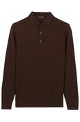Giordano Long Sleeve Polo - Brown image