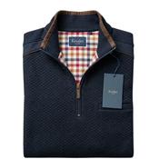 Kessler 1/2 Zip Textured  Sweater-Navy image
